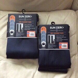 Navy blackout panel curtains
